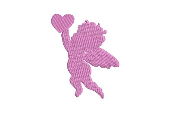 Cupid Holding Heart Silhouette Embroidery Review