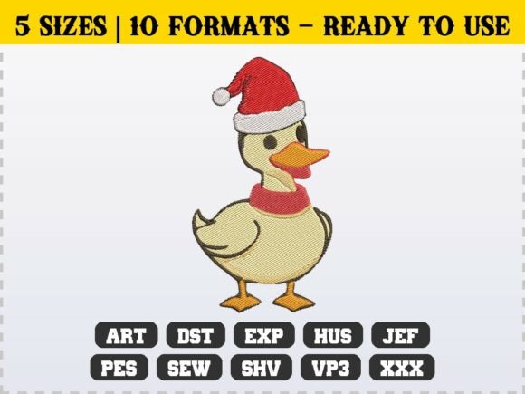 Cute Animal Duck Christmas Embroidery Review
