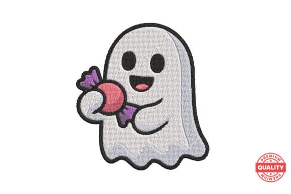 Cute Ghost with Candy Embroidery Review