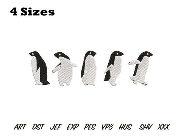 Cute Walking Penguins Embroidery Review