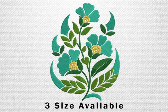 Elegant Blue Floral Embroidery Design Review