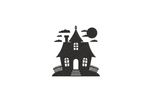 Evaluating Haunted House Silhouette Embroidery for Etsy Sales