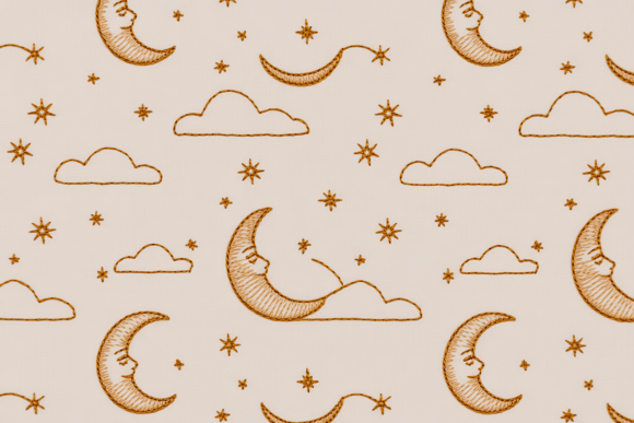 Moon and Stars Embroidery Pattern Review