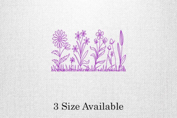 Purple Floral Garden Border Embroidery Review