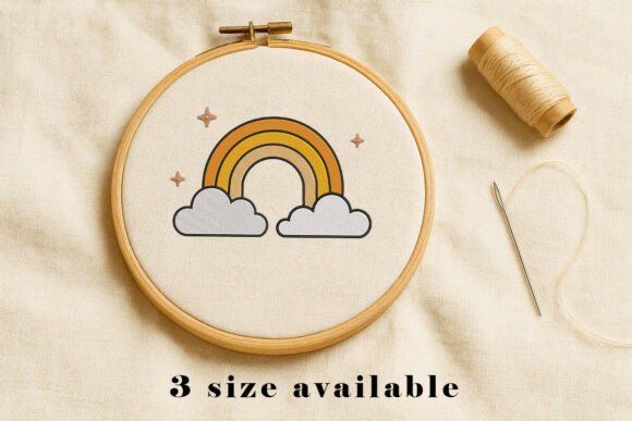 Rainbow Cloud Embroidery Design Review