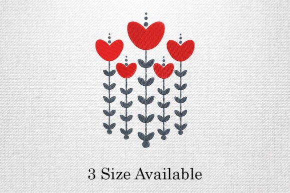 Red Heart Flower Embroidery Design Review