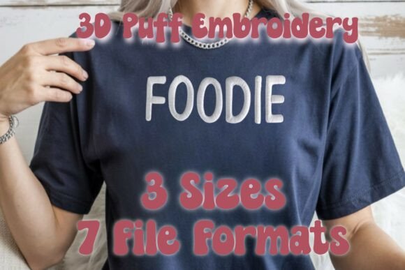 Review: 3D Puff Embroidery - FOODIE Design