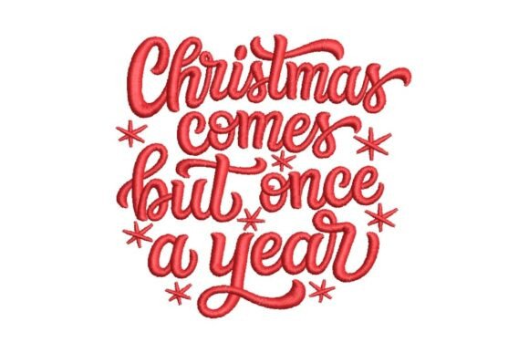 Review: Christmas Comes but Once a Year Redwork Design