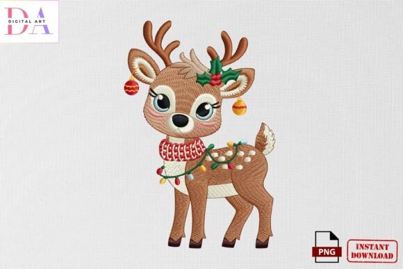 Review: Christmas Reindeer Embroidery PNG for Festive Projects
