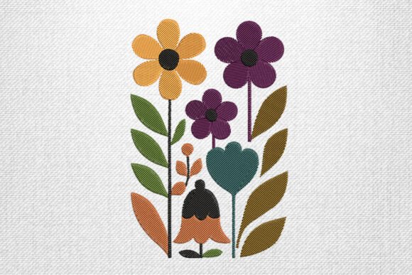 Review: Colorful Garden Flower Embroidery Design