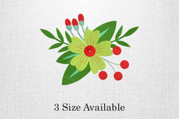 Review: Green Floral Berries Embroidery Design