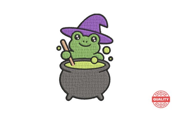 Review: Green Witch Frog Embroidery Design for Holiday Crafts