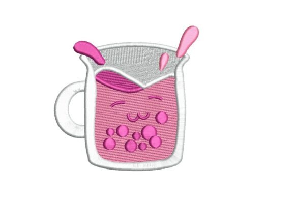 Review: Happy Splashing Pink Boba Tea Embroidery
