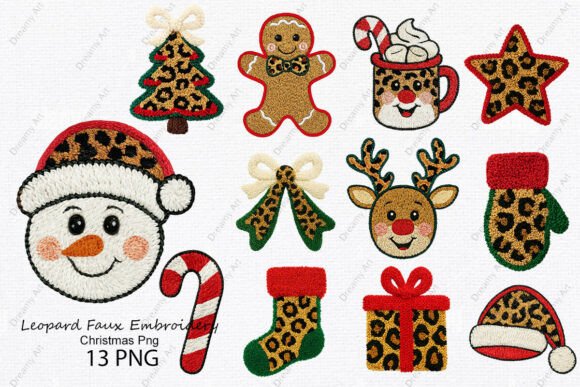 Review: Leopard Faux Embroidery Christmas PNG
