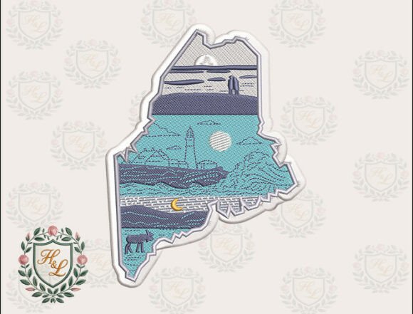 Reviewing Layers of Maine Embroidery Files for Craft Fairs