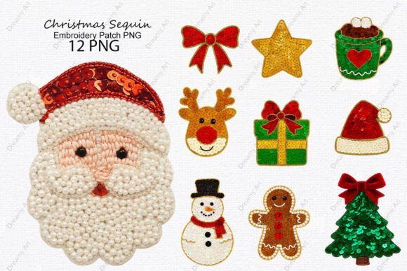 Reviewing the Christmas Sequin Embroidery Patch PNG