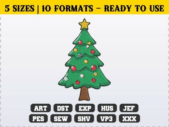Reviewing the Classic Winter Christmas Tree Embroidery Design