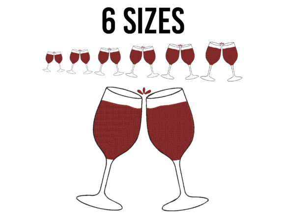 Wine Glasses Embroidery Design Review