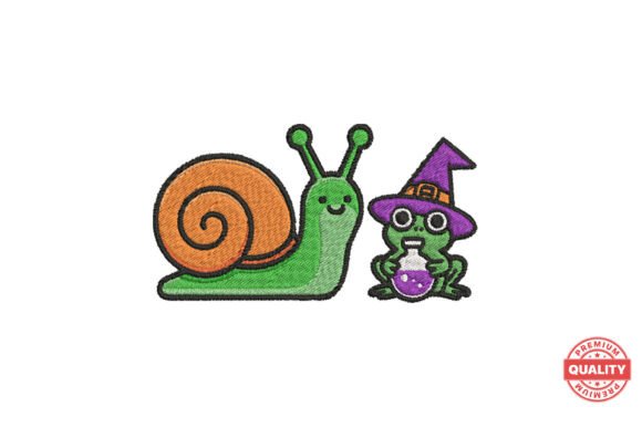 Witch Frog and Snail Embroidery Review