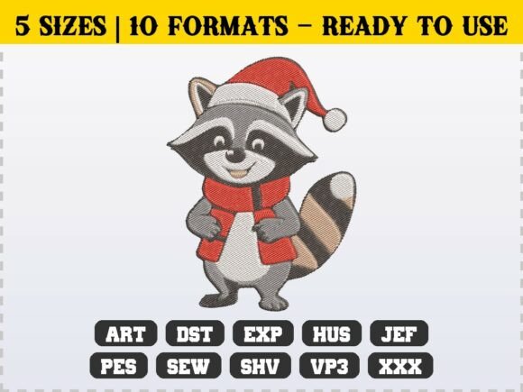 Woodland Christmas Raccoon Embroidery Review